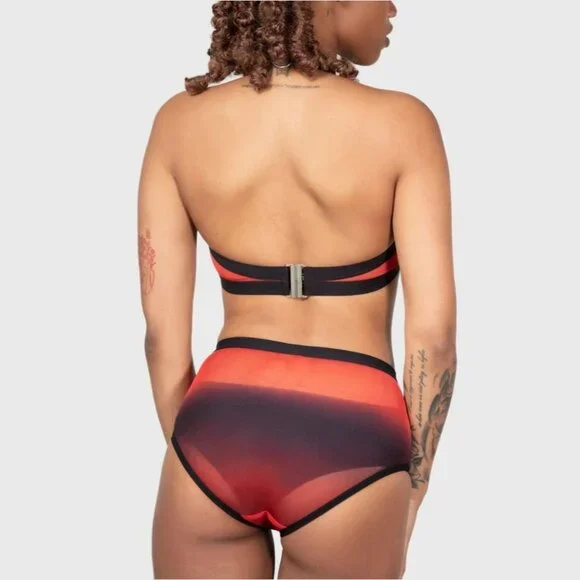 Killstar ✦ Dazzling Performance Bra & Panty Set ✦ Red Black Strappy Gothic NWT